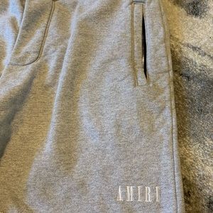 Amiri Grey summer logo shorts